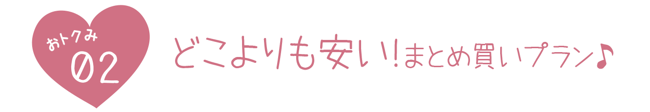 #どこよりも安い!まとめ買いプラン